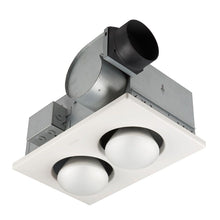 Load image into Gallery viewer, NuTone 9427P 70 CFM Ceiling Exhaust Fan with 2 - 250W Infrared Bulb Heater
