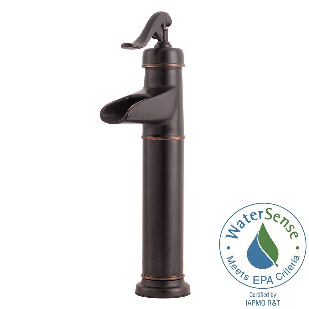Pfister LF-M40-YP0Y Ashfield 1-Hole 1-Handle Vessel Bath Faucet, Tuscan Bronze