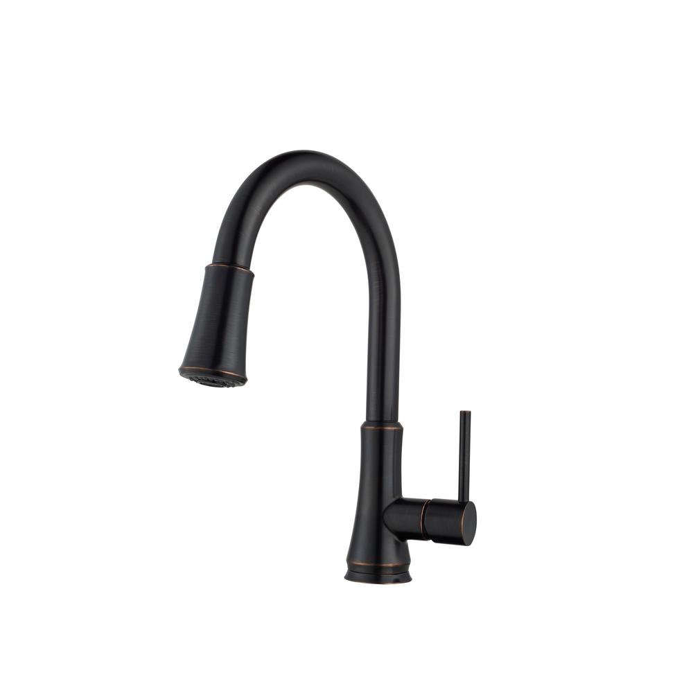 Pfister G529-PF1Y Pfirst 1-Handle Sprayer Kitchen Faucet Tuscan Bronze