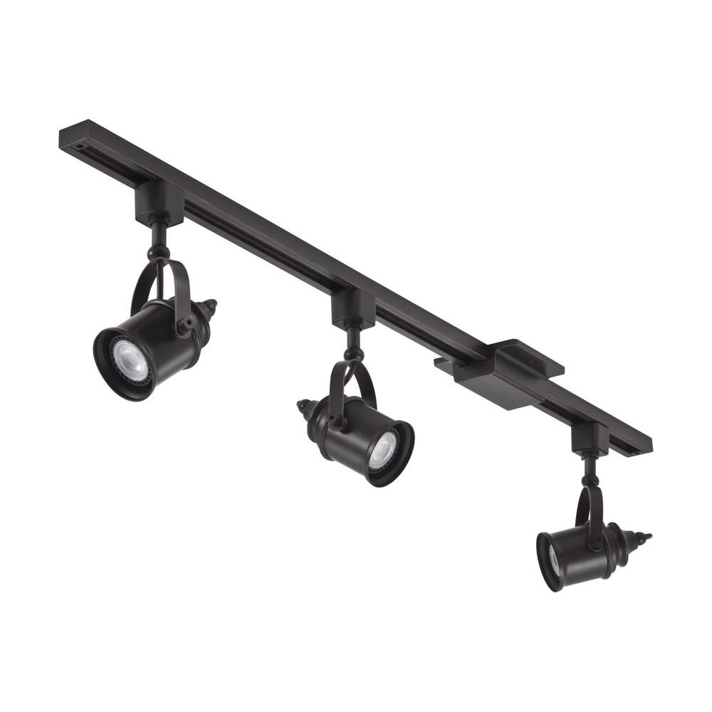 Lithonia Lighting 3.71 ft. Oil Rubbed Bronze LED Track Lighting Kit LTKSPLT