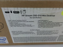 Load image into Gallery viewer, HP Stream 200-010 Mini Desktop Celeron 2957U 2GB 32GB SSD Win 8.1
