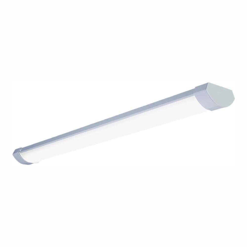 Metalux 4 ft. 64W White Contoured Low Profile Linear LED Wrap Light Fixture