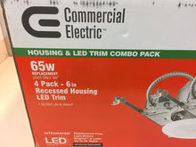 Load image into Gallery viewer, Commercial Electric 6 in. White Integrated LED Recessed Trim Kit (4-Pack)
