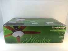 Load image into Gallery viewer, Hunter 55042 Stockbridge 70 in. Indoor New Bronze Ceiling Fan with Light
