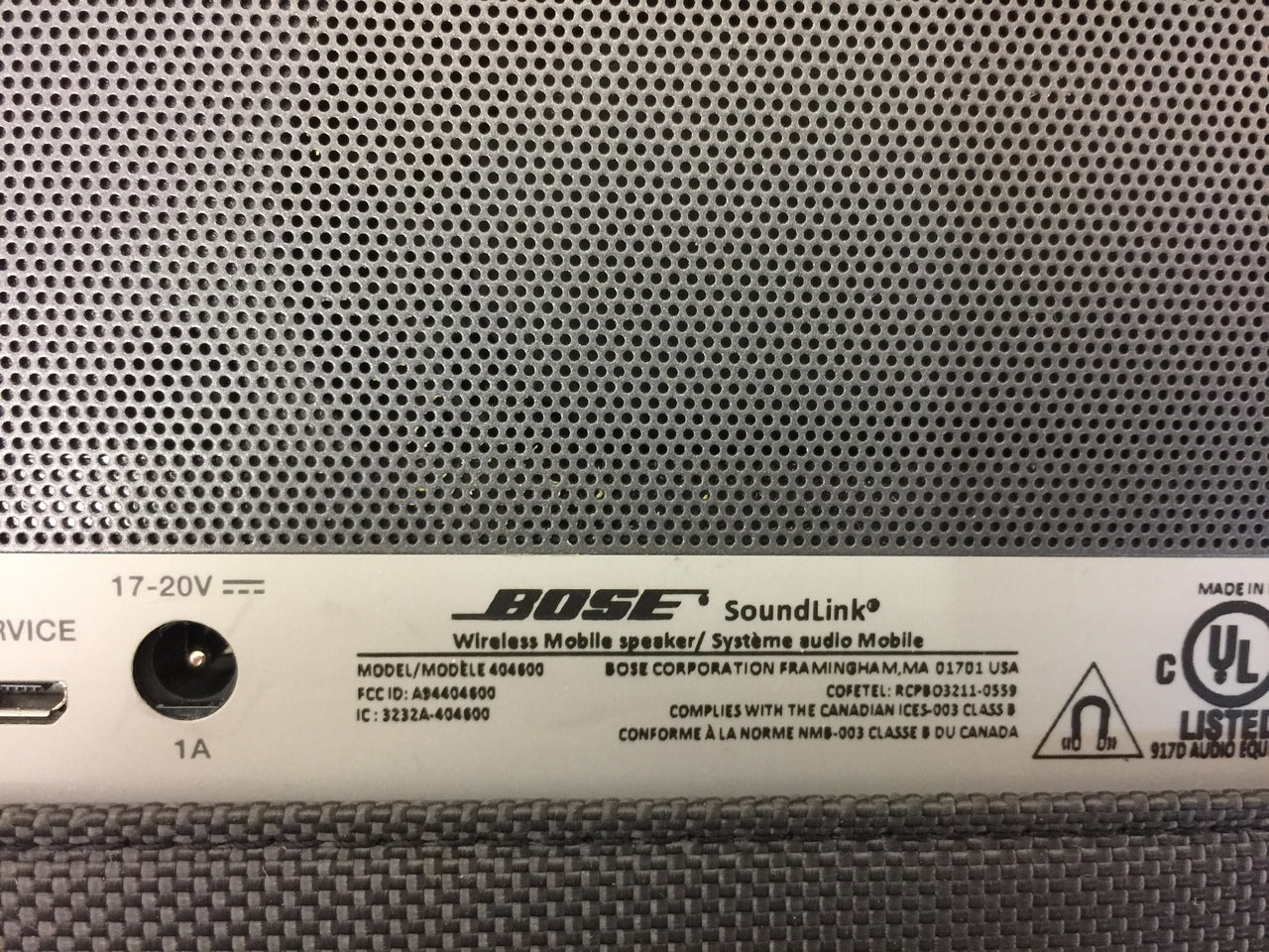 Bose SoundLink 404600 Silver Portable Wireless Bluetooth Mobile Speaker  System