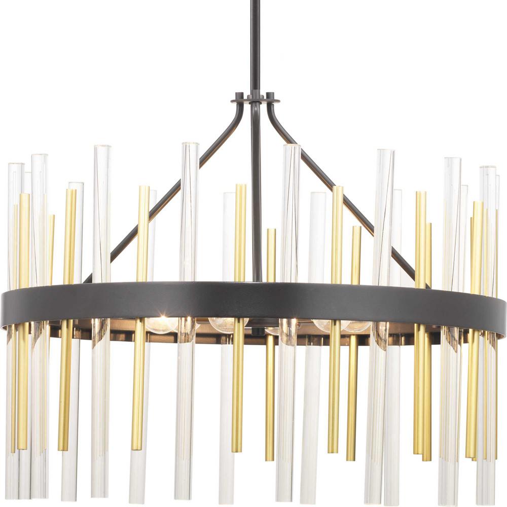 Progress Lighting Orrizo 6-Light Black Chandelier P400176-031