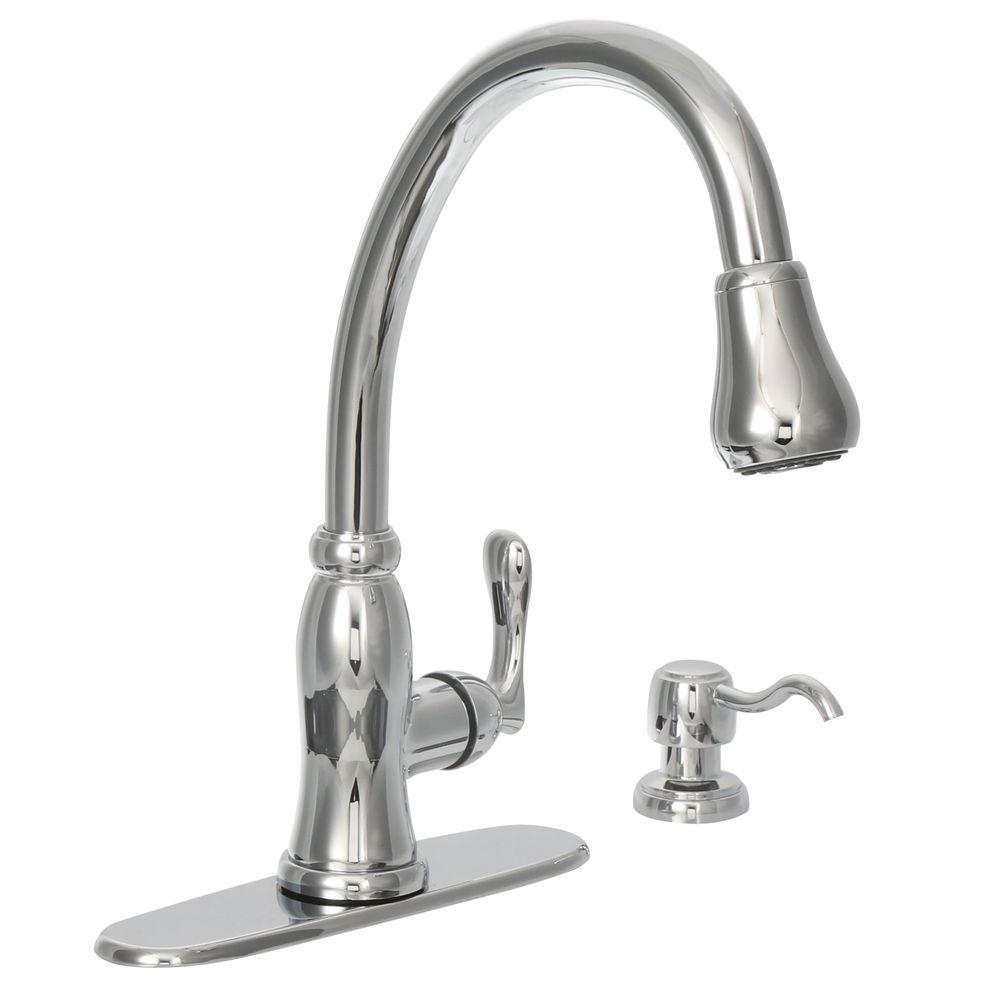 Glacier Bay 67070-0801 Pavilion 1-Handle Pull-Down Sprayer Kitchen Faucet