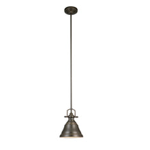 Load image into Gallery viewer, allen + roth HSO0991A 8-in Bronze Industrial Mini Bell Pendant 0399146
