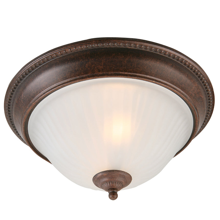 Portfolio LC0463RB 13-in W Rustic brown Flush Mount Light 0088558