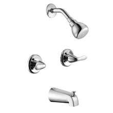 Load image into Gallery viewer, Glacier Bay 833CW-0001 Constructor 2-Handle 1-Spray Tub &amp; Shower Faucet Chrome
