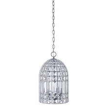 Load image into Gallery viewer, allen + roth B10112 Kavanah 10.55&quot; Chrome Single Crystal Bell Pendant 0810114

