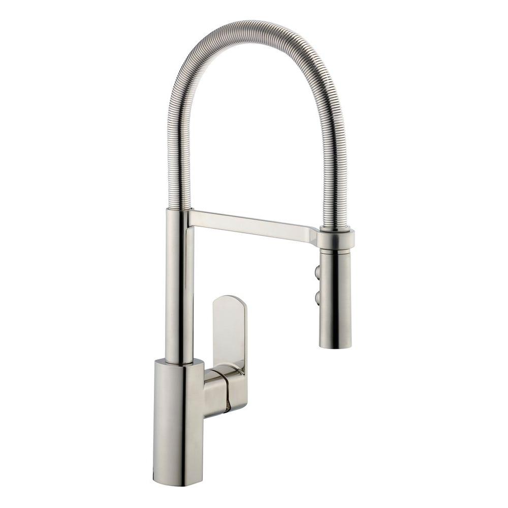 Glacier Bay 67557-0008D2 1250Series Spring Neck Kitchen Faucet Stainless Steel