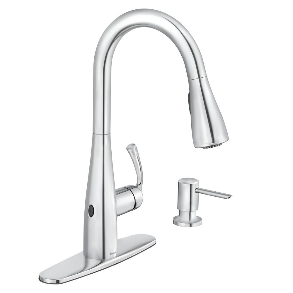 MOEN 87014EWC Essie Touchless 1-Handle Pull-Down Sprayer Kitchen Faucet Chrome