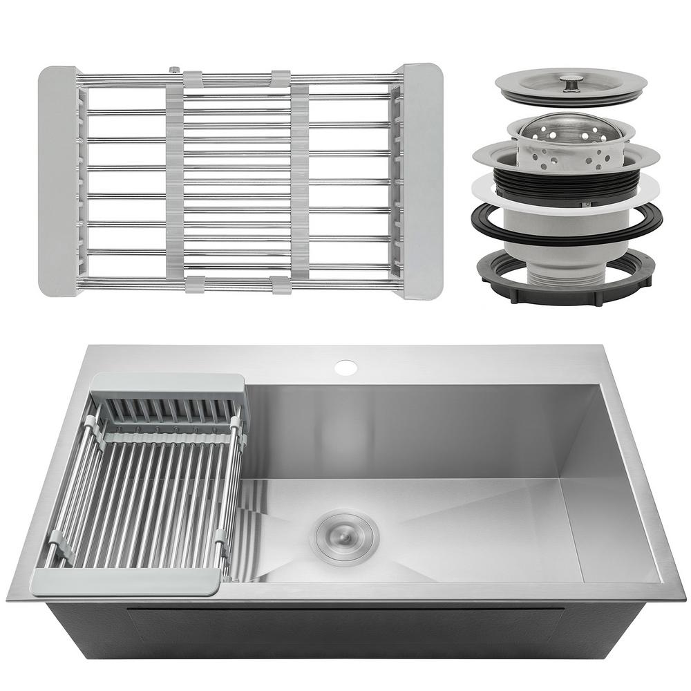 AKDY KS0101 Handcrafted All-in-One Drop-In Stainless 33