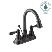 Load image into Gallery viewer, Glacier Bay 67513W-6427H2 Mandouri 4&quot; Centerset 2Handle LED Bath Faucet Bronze
