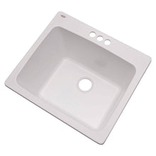Load image into Gallery viewer, Mont Blanc Wakefield Dual Mount Natural Stone 25&quot; 3-Hole Single Bowl Sink White
