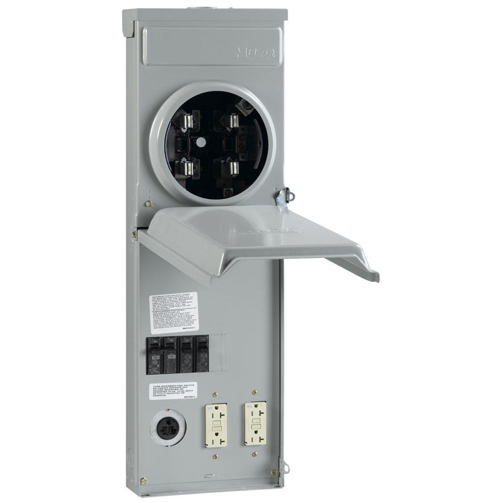 GE R038C010 100 Amp Metered Temporary Power Outlet Box