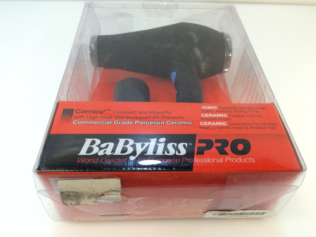 Babyliss PRO Carrera2 Hair Dryer 1900W w High Heat Increased Air Pressure Black