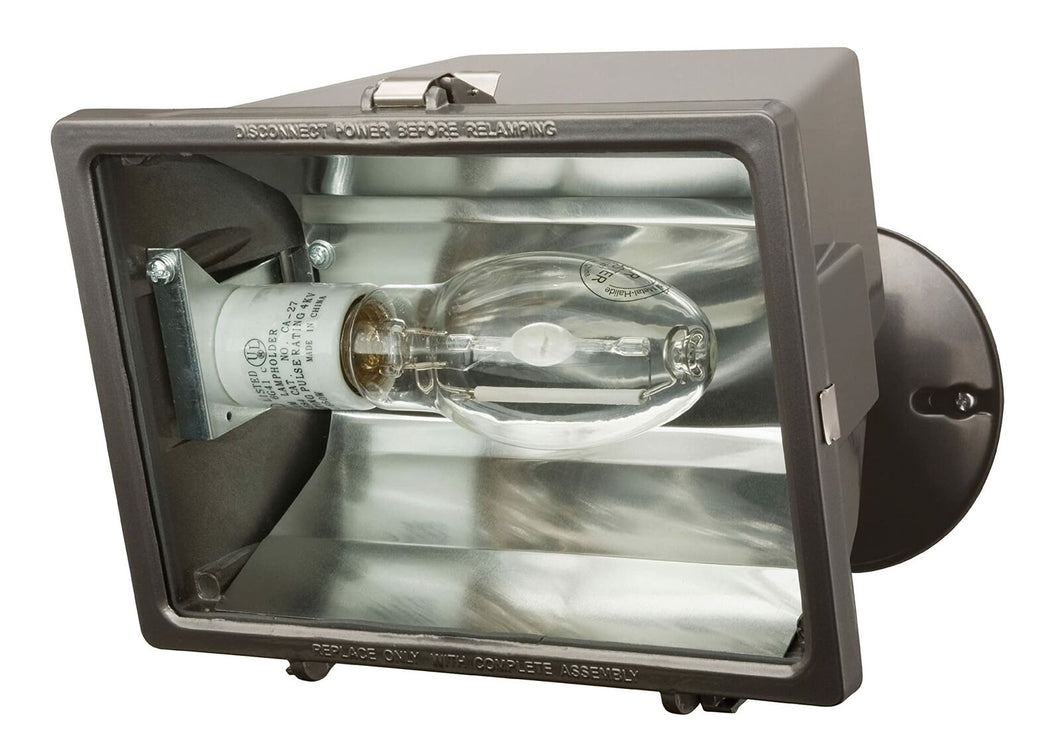 Lithonia Lighting 7 in. 1-Lamp 100W Bronze Metal Outdoor Halide Flood Light