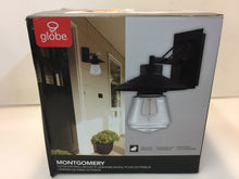 Load image into Gallery viewer, Globe Electric 44194 Montgomery 1-Light Black Outdoor Wall Mount Sconce

