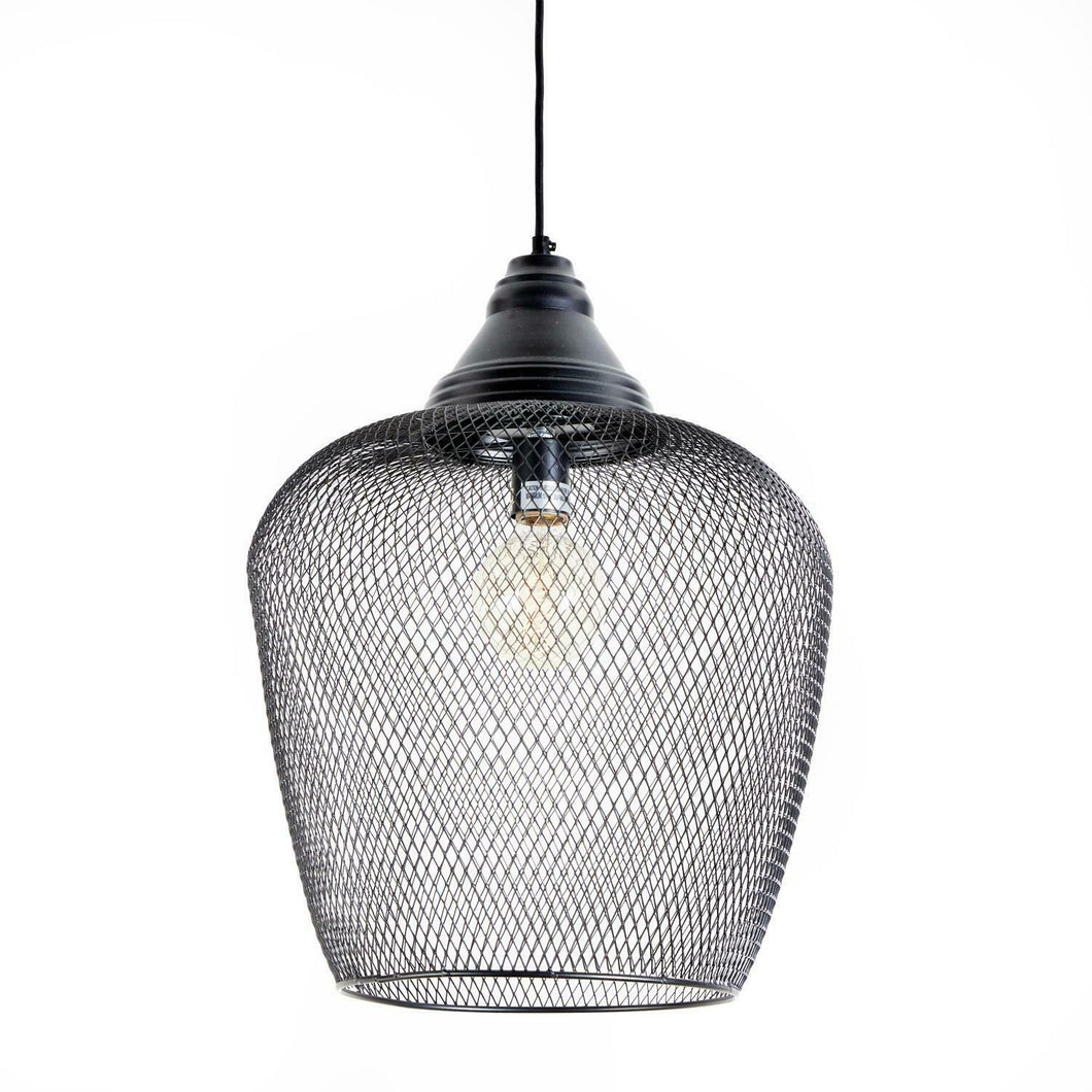 Litton Lane 1-Light Black Metal Industrial Pendant Lightning 45498