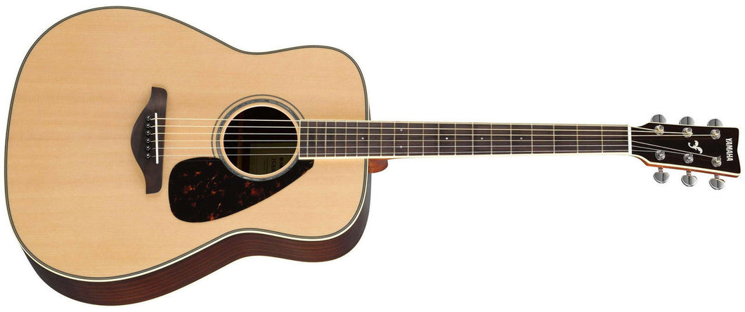 Yamaha FG830 Solid Top Folk Acoustic Guitar, Natural – NT