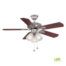 Load image into Gallery viewer, Hampton Bay AM212-BN Glendale 42&quot; LED Brushed Nickel Ceiling Fan 1002275335
