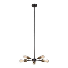 Load image into Gallery viewer, Globe Electric Beaugard 5-Light Matte Black Chandelier 65834
