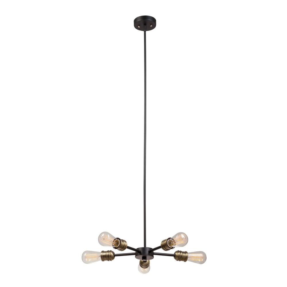 Globe Electric Beaugard 5-Light Matte Black Chandelier 65834