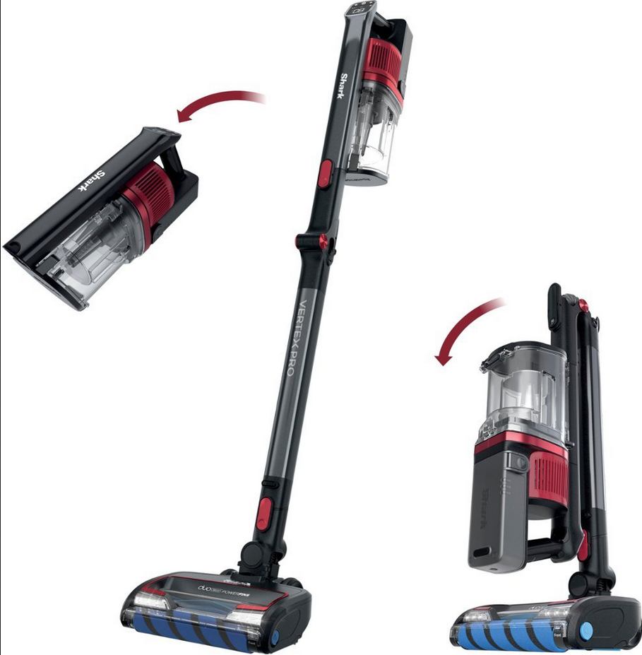 Shark IZ662H Vertex Pro Cordless Stick Vacuum with DuoClean PowerFins - Gray