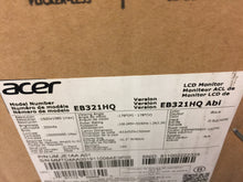 Load image into Gallery viewer, Acer EB321HQ 31.5&quot; LED-LCD Monitor Full HD HDMI
