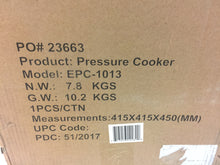 Load image into Gallery viewer, Elite EPC-1013 10 Qt. Pressure Cooker
