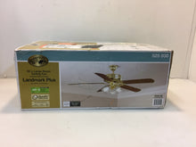 Load image into Gallery viewer, Hampton Bay HL52QVP-3LC14-C 52&quot; Landmark Polished Brass Ceiling Fan 525930
