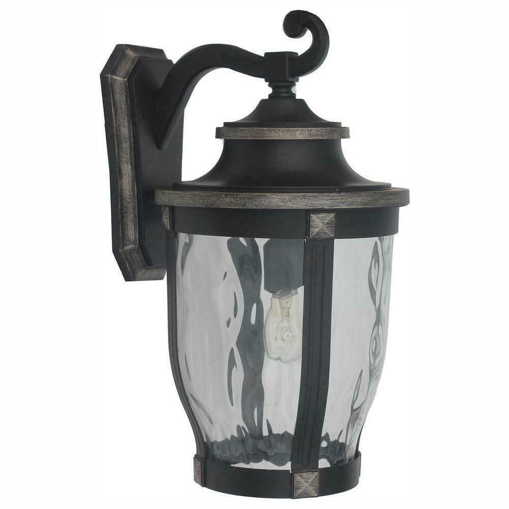 Home Decorators McCarthy 1-Light Bronze Outdoor Wall Lantern Sconce 23442