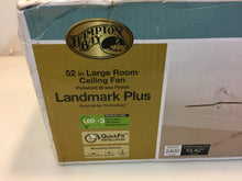 Load image into Gallery viewer, Hampton Bay HL52QVP-3LC14-C 52&quot; Landmark Polished Brass Ceiling Fan 525930
