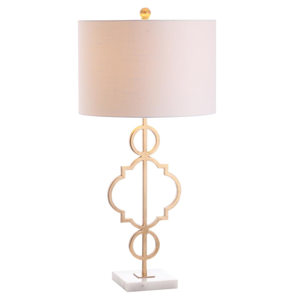 JONATHAN Y July 31 in. H Gold Leaf Metal Table Lamp JYL3026A