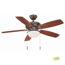 Load image into Gallery viewer, Hampton Bay Gazebo 52&quot; LED Indoor/Outdoor Weathered Bronze Ceiling Fan YG188-WB
