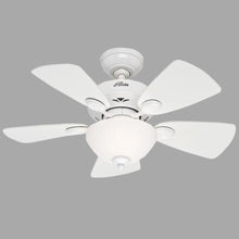 Load image into Gallery viewer, Hunter 52089 Watson 34 in. Indoor White Ceiling Fan with Light Kit
