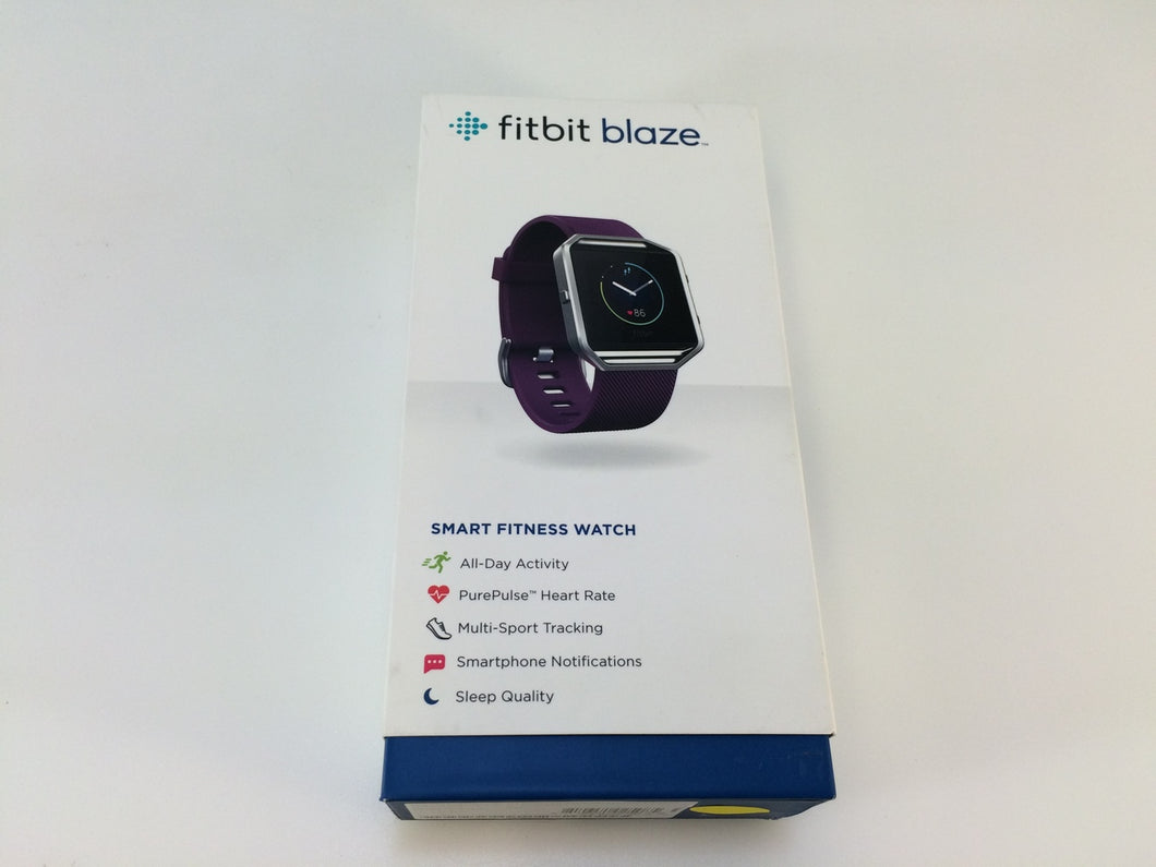 Fitbit FB502SPML Blaze Smart Fitness Watch, Plum & Silver, Large