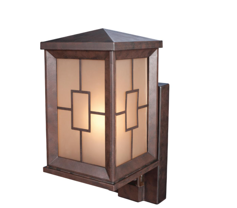 Heath Zenith 1-Light Heritage Bronze Motion Wall Lantern Sconce HZ-4271-HB