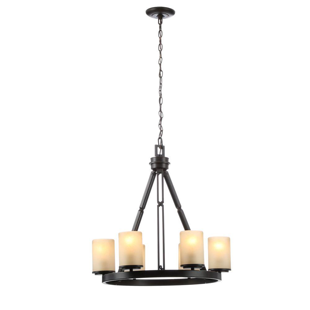 Hampton Bay 27055 Alta Loma 6-Light Bronze Dark Ridge Chandelier 125888