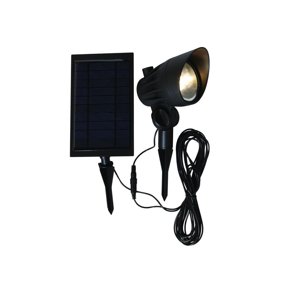 Hampton Bay NXT-3149 Solar Black LED Outdoor Spotlight 1001486802