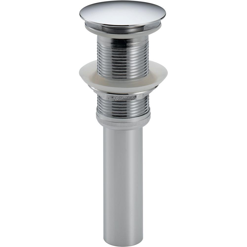Delta 72172 Push Pop-Up Drain Assembly in Chrome with Less Overflow Holes