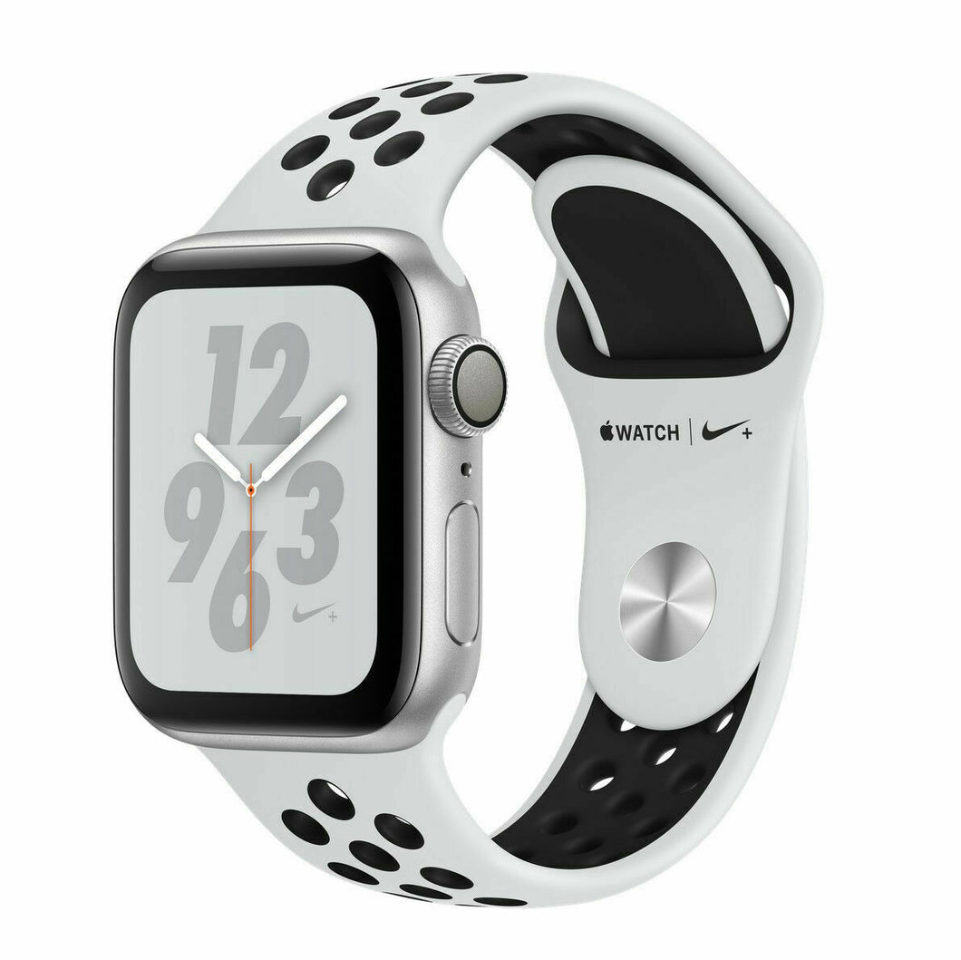 Apple Watch Series4 Nike+ 40mm MU6H2LL/A Silver Aluminum Case Platium Black Band