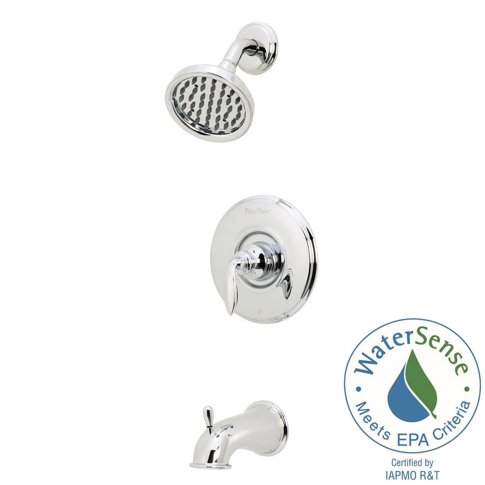 Pfister 808-WS-CB0C Avalon 1-Handle 1-Spray Tub and Shower Faucet, Chrome