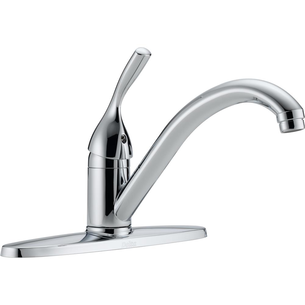Delta 100-DST Classic 1-Handle Standard Kitchen Faucet in Chrome