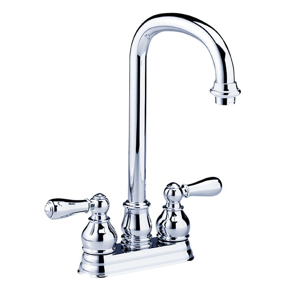 American Standard 2770732F15.002 Hampton 2-Handle Bar Faucet High-Arc Chrome