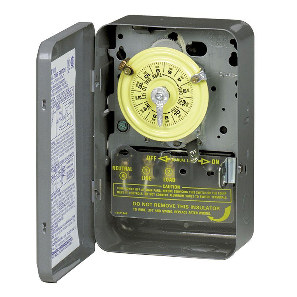 Intermatic T101D89 T101 Series 40 Amp 125V SPST 24 Hour Mechanical Time Switch