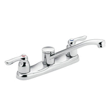 Load image into Gallery viewer, MOEN 8780 Commercial 2-Handle Low-Arc Kitchen Faucet in Chrome
