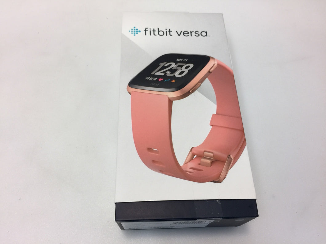 Fitbit Versa FB504RGPK Fitness Smart S L Size Watch Peach Rose Gold N NT Electronics LLC
